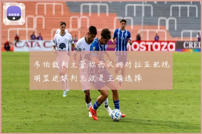 韦伯裁判主管称西汉姆对拉亚犯规明显进球判无效是正确选择